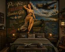 Pacific Theater Bomber Girl Wall Mural