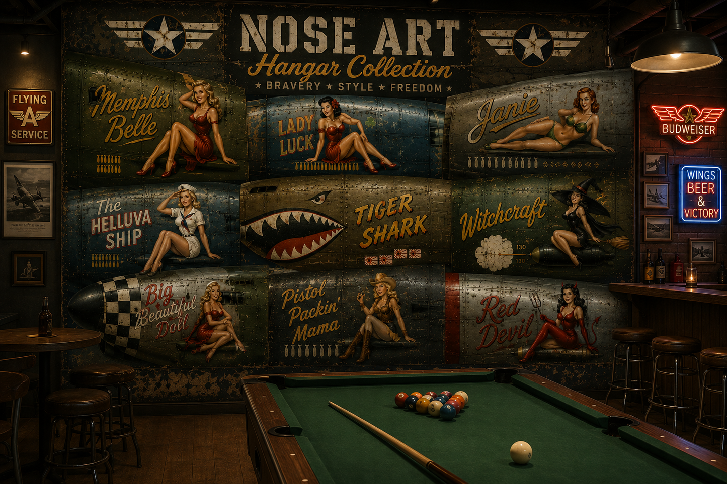 Nose Art Hangar Collection Wall Mural