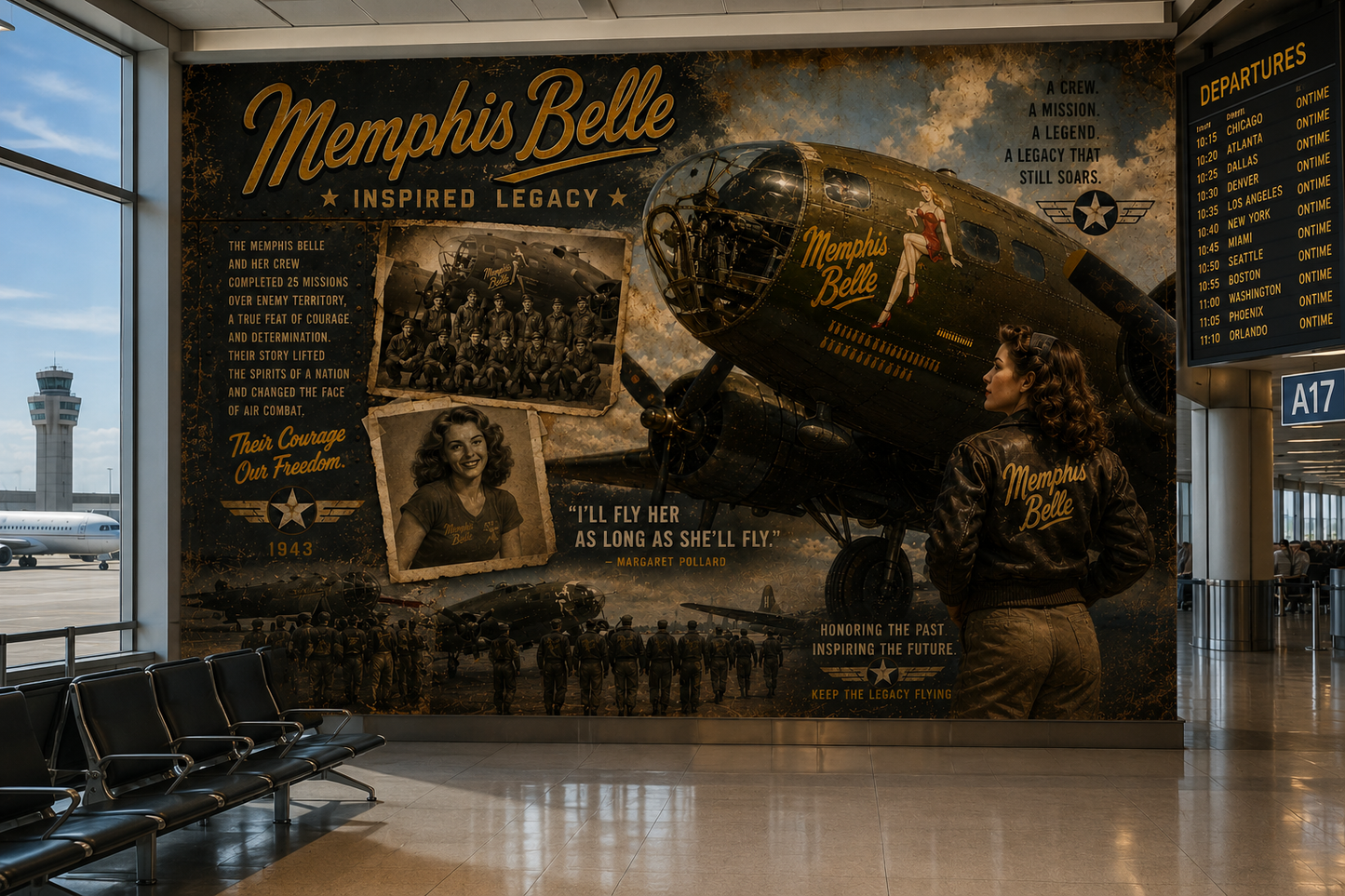 Memphis Belle Inspired Legacy Wall Mural