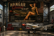 Hangar Queen Pinup Aviation Wall Mural