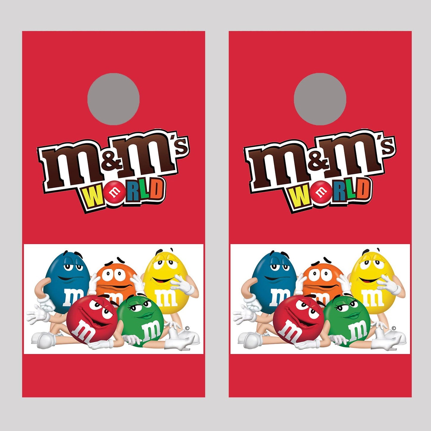 M&Ms Red Cornhole Decal Wraps