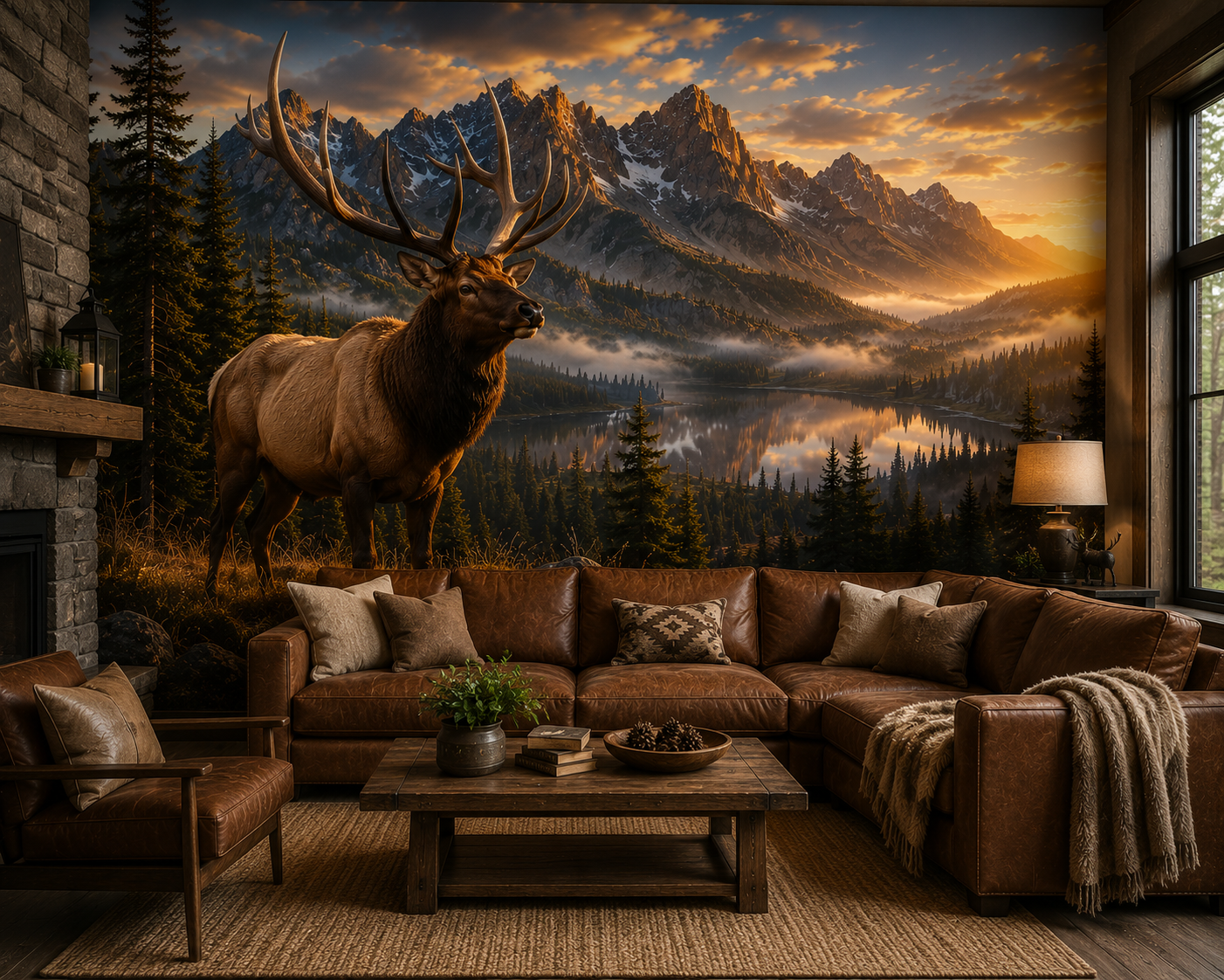 Majestic Mountain Elk Wall Mural