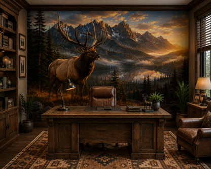 Majestic Mountain Elk Wall Mural