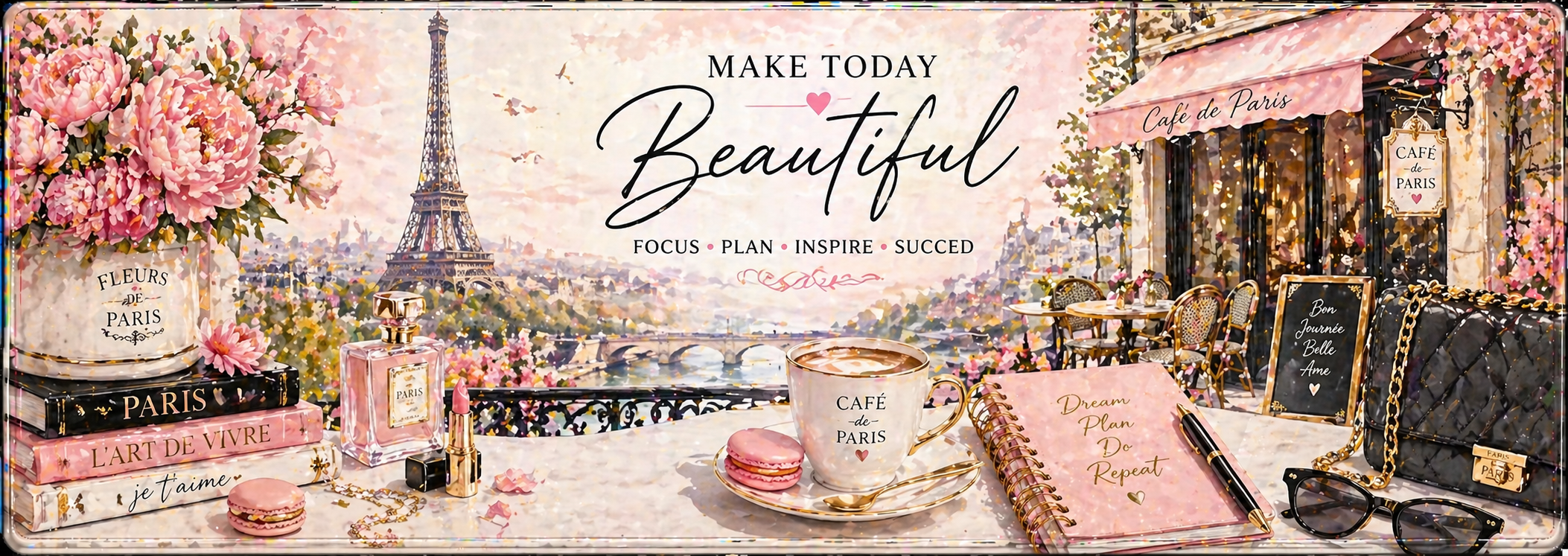 Paris Café Chic Desk Mat