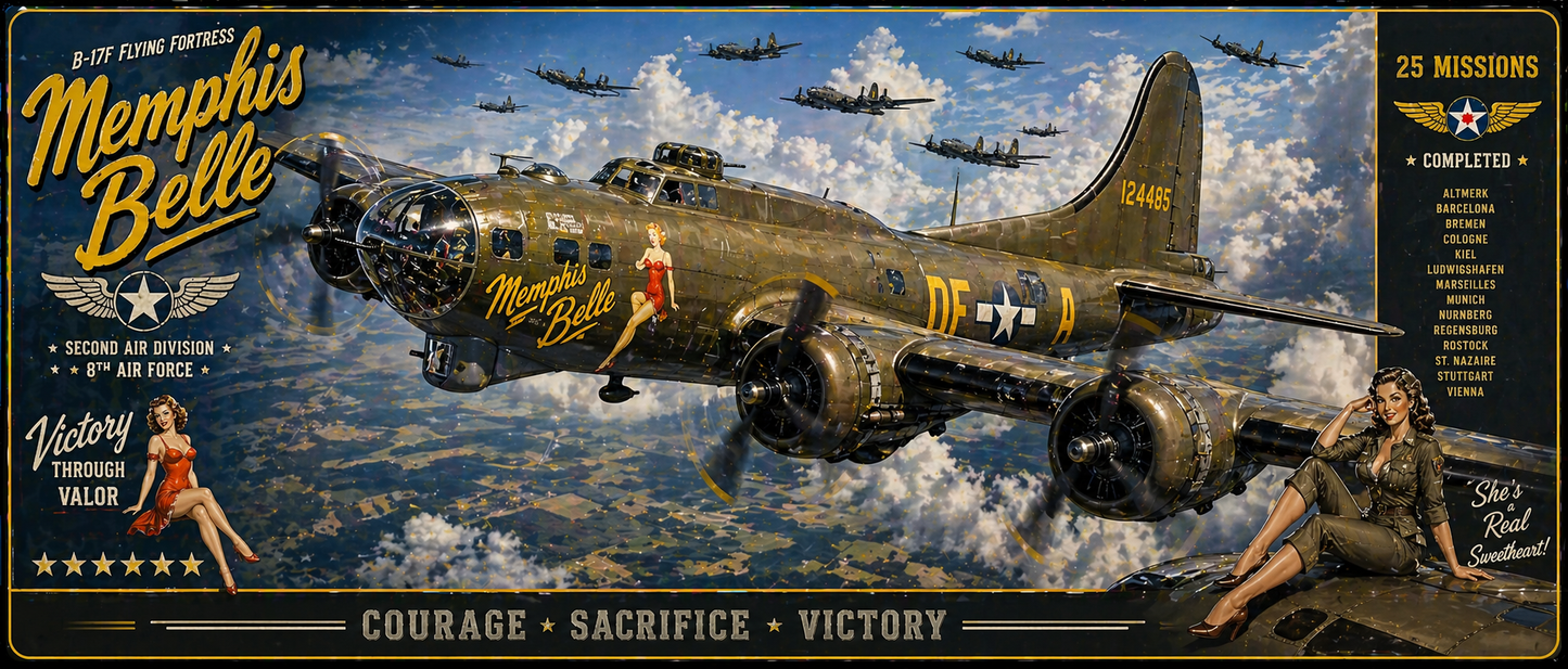 Memphis Belle Victory Run Desk Mat