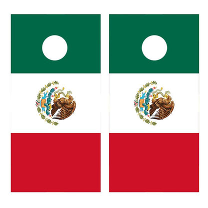 Flag of Mexico Cornhole Board Decal Wraps