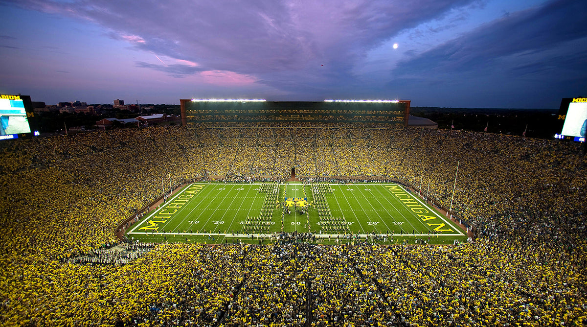 Michigan University Big House Night Game 1 Football Stadium Wall Mural