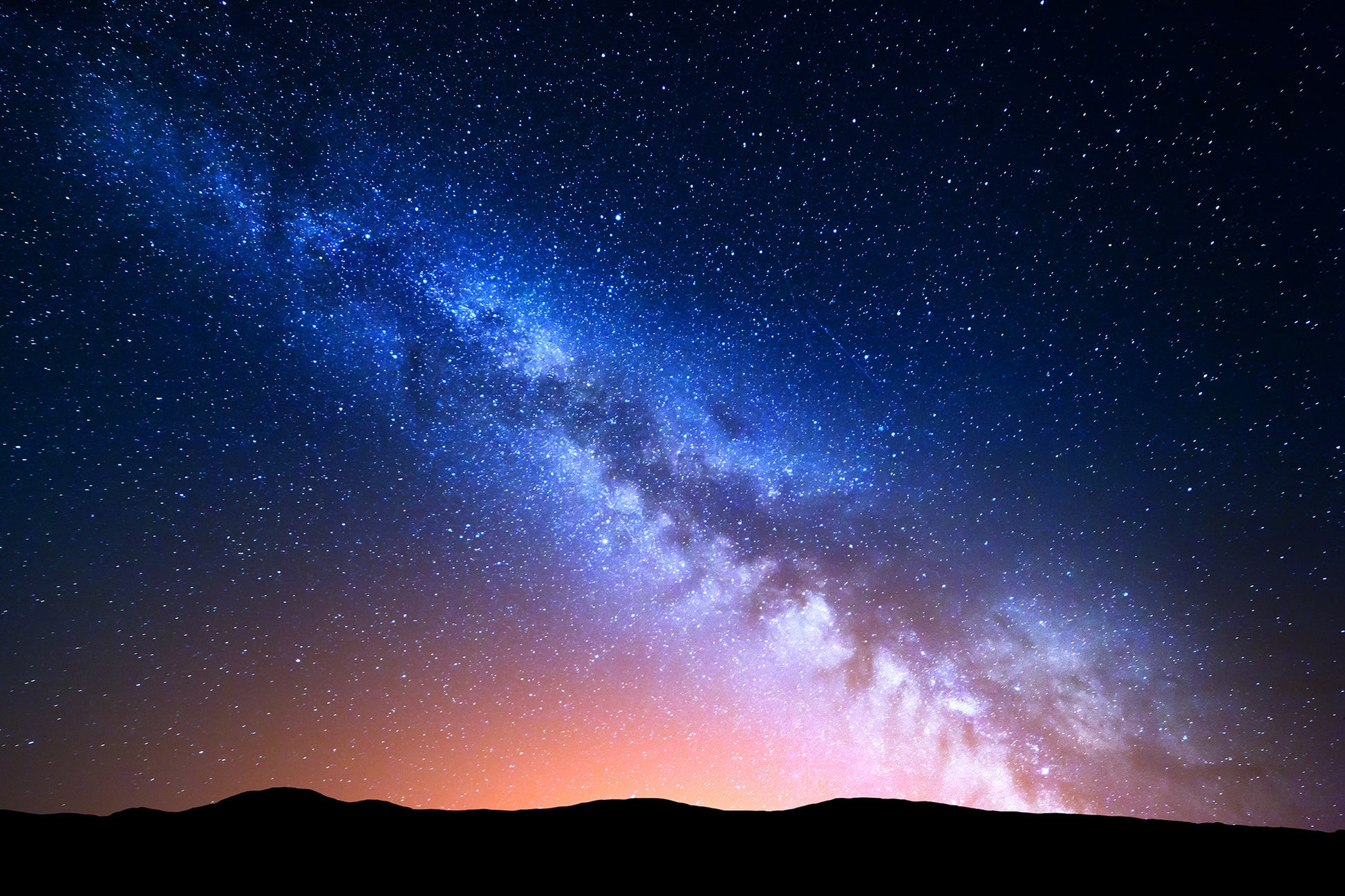Milky Way Wallpaper and Mountains Wall Mural Large Image proof