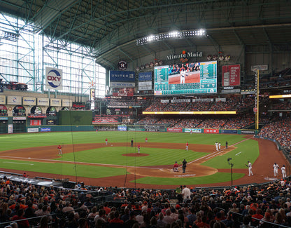 Minute Maid Park Baseball Diamond Field Custom Designed Wallpaper Mural