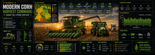 Modern Corn Harvest Command Desk Mat
