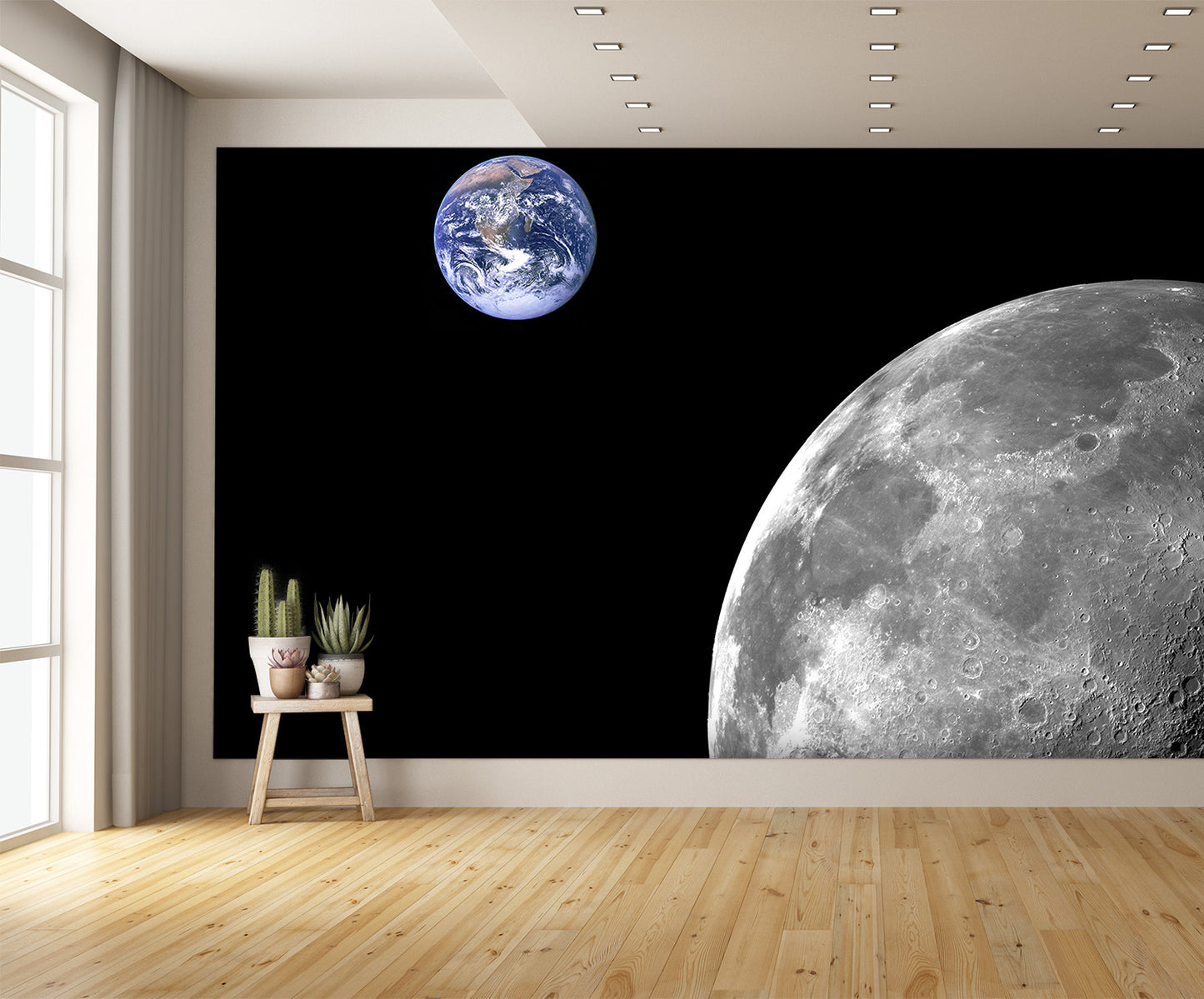 Moon Wallpaper and Earth Outer Space Large Wall Mural extra room