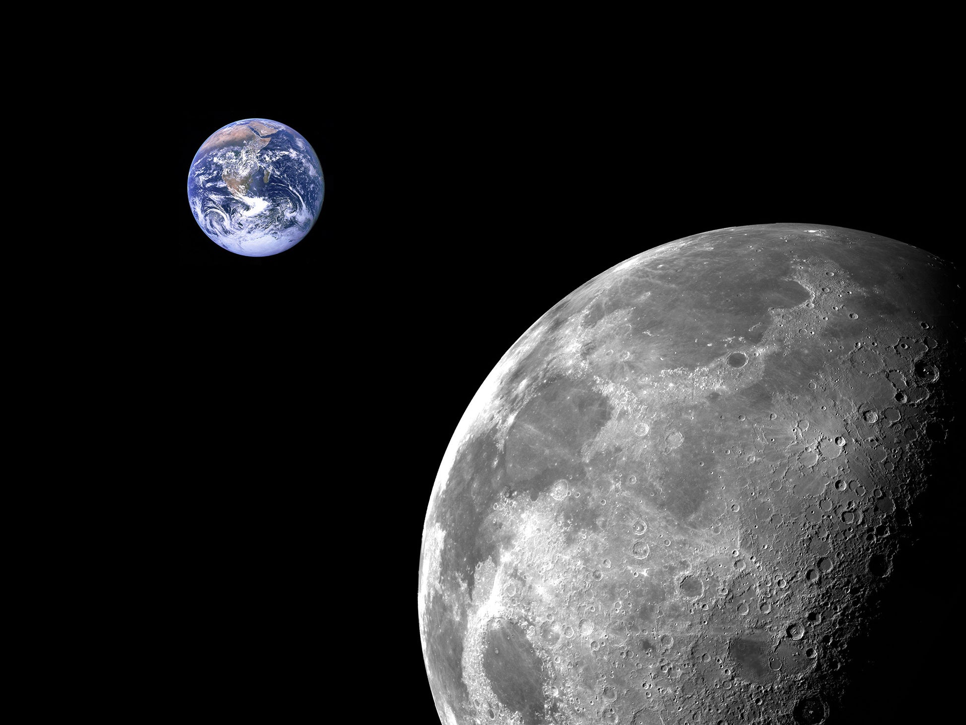 Moon Wallpaper and Earth Outer Space Large Wall Mural proof