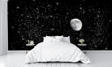 Moon Light Stars Wallpaper Night Wall Mural Outer Space bedroom
