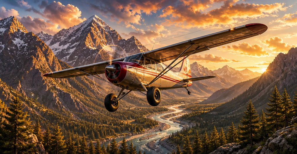 Mountain Bush Plane Adventure Wall Mural