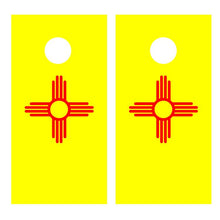 Flag of New Mexico Cornhole Board Decal Wraps