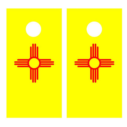 Flag of New Mexico Cornhole Board Decal Wraps