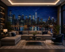Night Skyline Luxury City Wall Mural