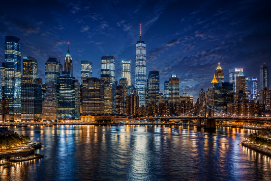 Night Skyline Luxury City Wall Mural