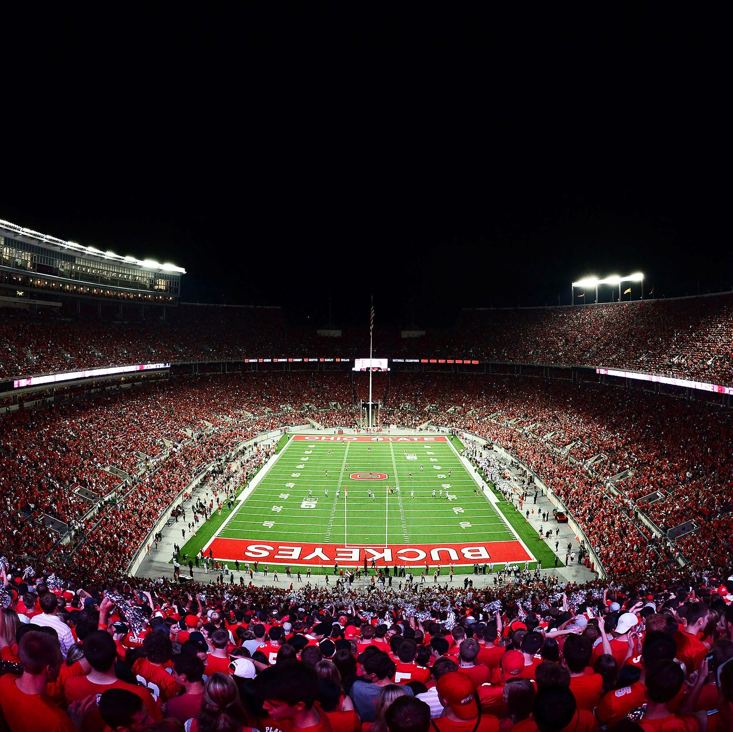 Ohio State Football Stadium Night Wall Mural