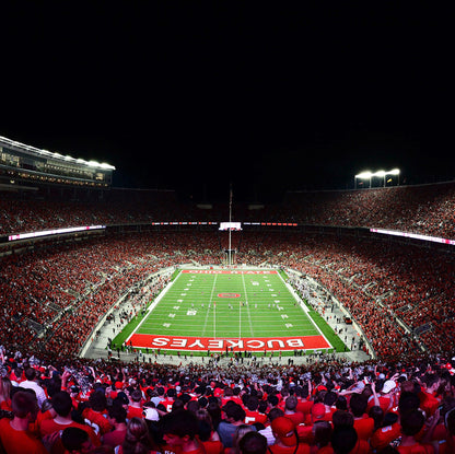 Ohio State Football Stadium Night Wall Mural