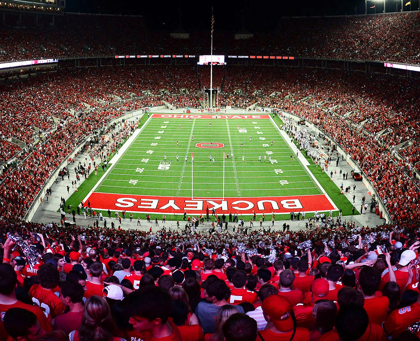 Ohio State Football Stadium Night Wall Mural