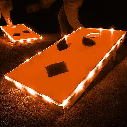 LED Cornhole Lights for Board and Hole - Includes Lights for 2 Boards
