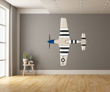 P-51D MUSTANG Blue Nose Underside Airplane Ceiling / Wall Art Wall Decal