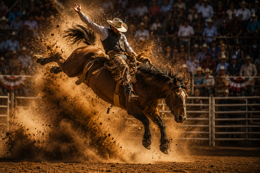 Rodeo Bronco Burst Wall Mural