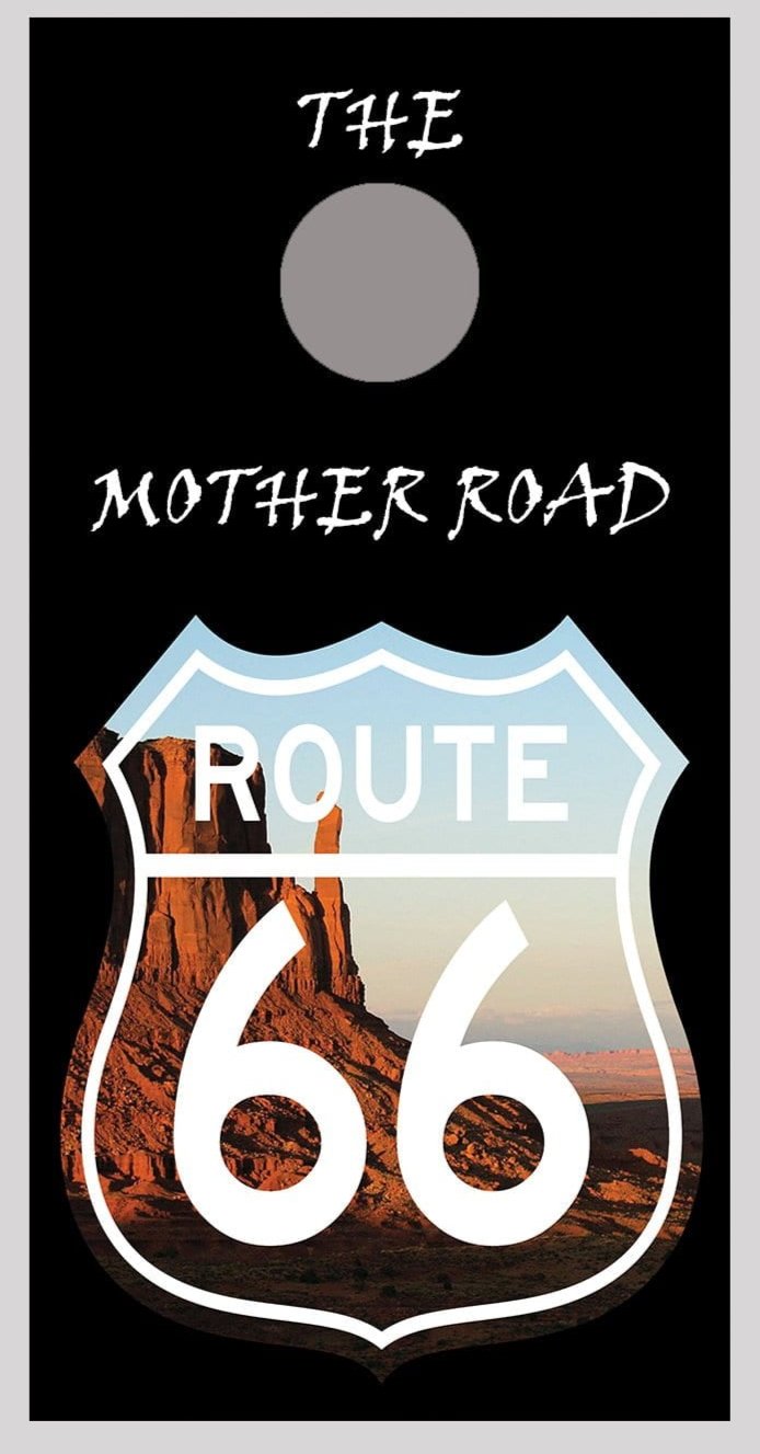 Route 66 Landscape Sign 1 Cornhole Board Decal Wraps