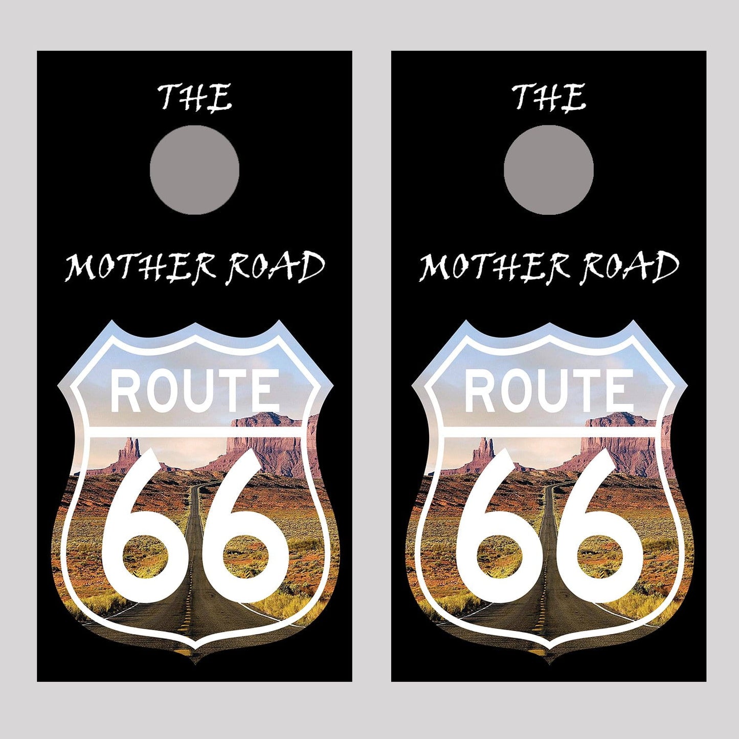 Route 66 Landscape Sign 3 Cornhole Board Decal Wraps