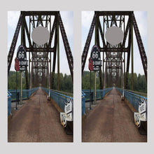 Route 66 Chain of Rocks Bridge Cornhole Board Decal Wraps
