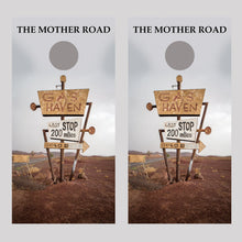 Route 66 Gas Haven Cornhole Board Decal Wraps