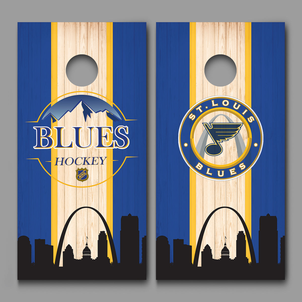St. Louis Rip Let Saint Louis Blues Combo Design Corn Hole Board Decal Wraps – Let's ...