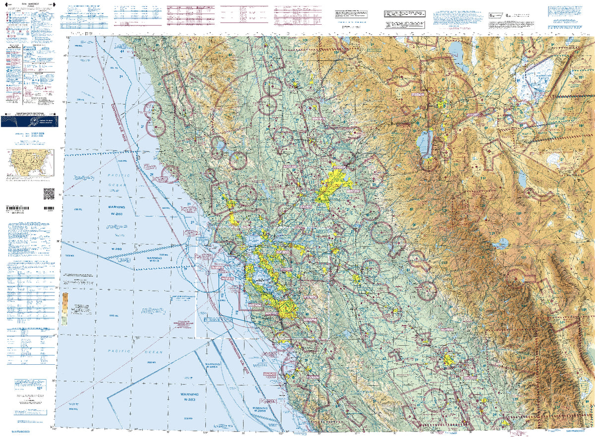 Aeronautical Chart San Francisco Wall Mural