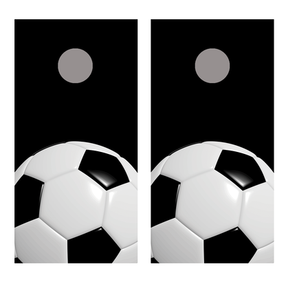 Soccer Ball B Cornhole Board Decal Wraps