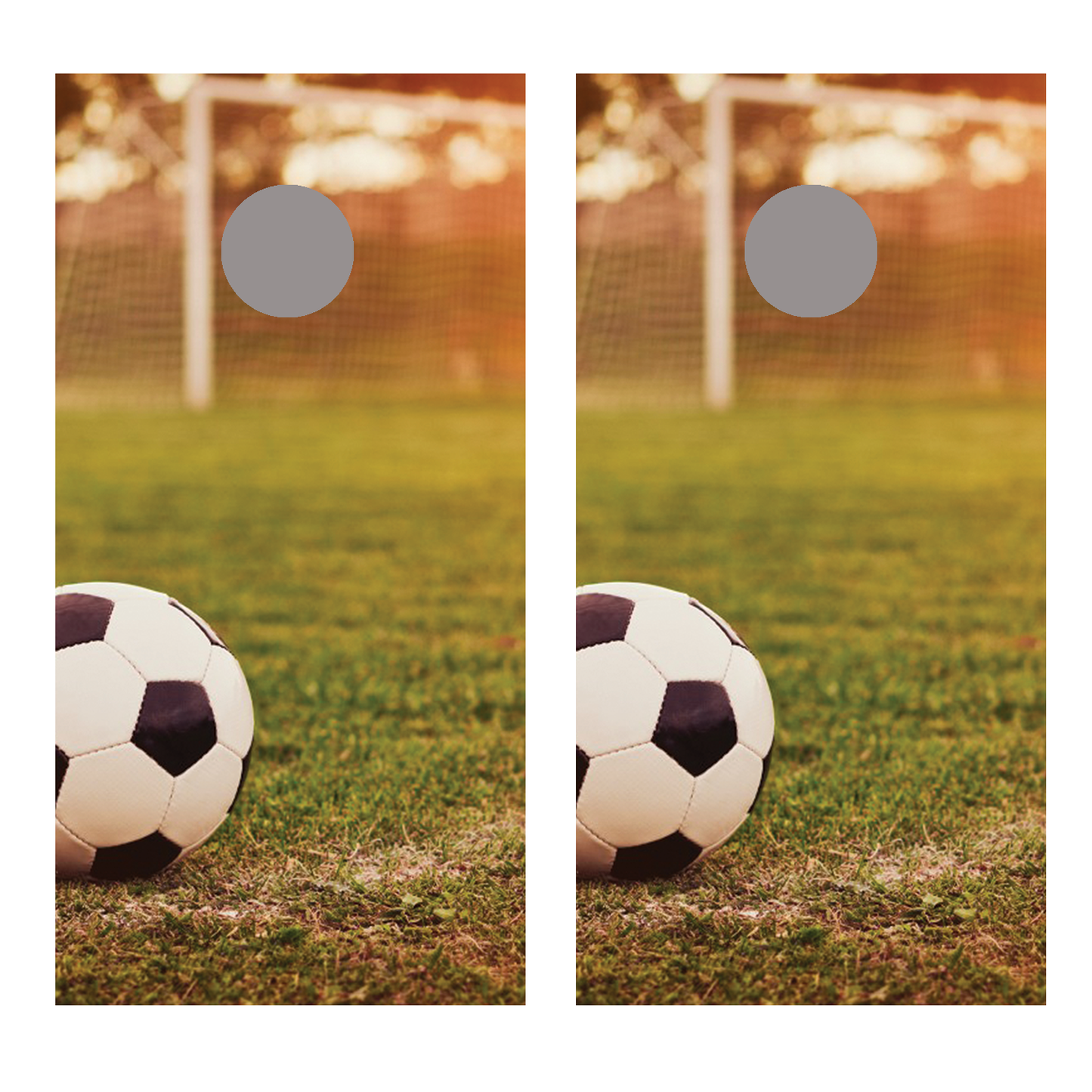 Soccer Net and Ball Cornhole Board Decal Wraps