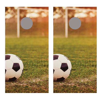 Soccer Net and Ball Cornhole Board Decal Wraps