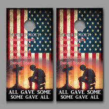Some Gave All Normandy Invasion Never Forget Design Corn Hole board decal Wraps