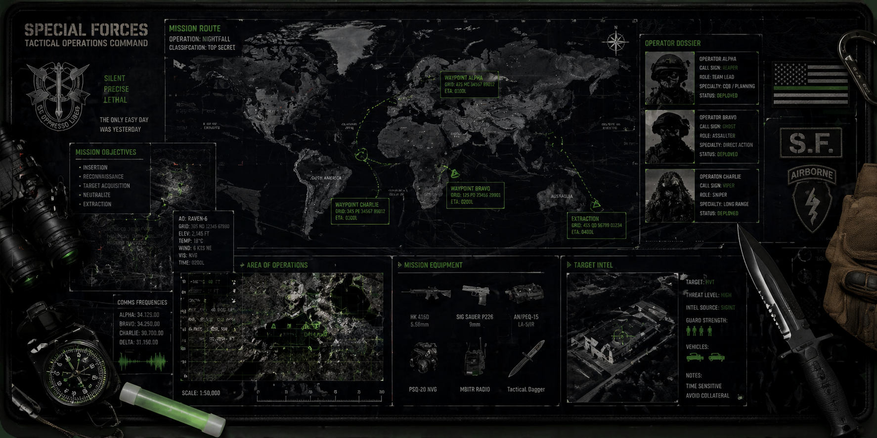 Marine Expeditionary Assault Desk Mat