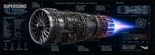 Supersonic Jet Engine Desk Mat