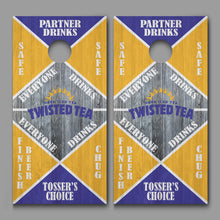 Drinking Game Twisted Tea Design Cornhole Board Decal Wraps