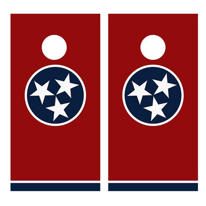 Flag of Tennessee Cornhole Board Decal Wraps