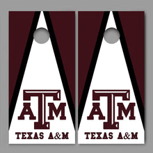 Texas A & M White Triangle Design 01 Corn hole Board Decal Wrap
