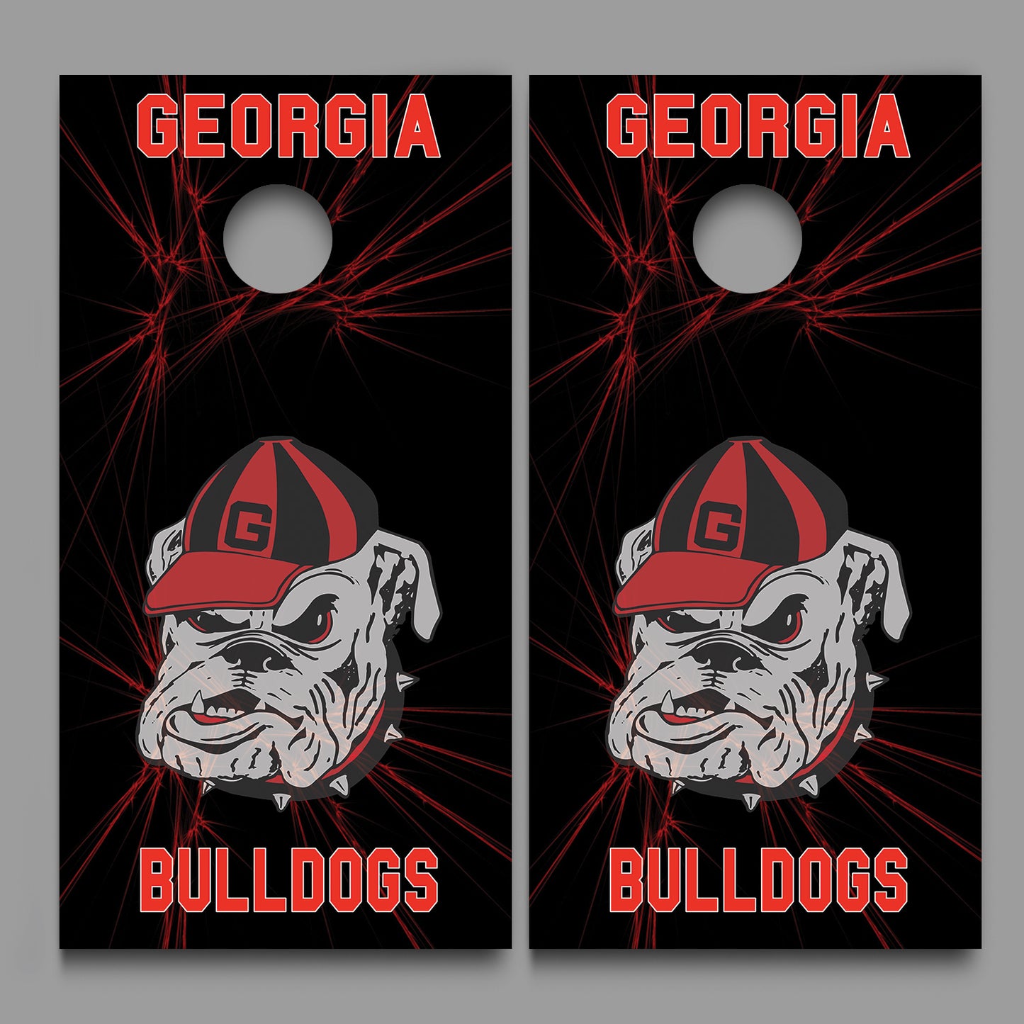 Georgia Bulldogs Corn Hole board decal wrap