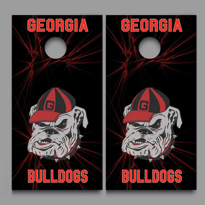 Georgia Bulldogs Corn Hole board decal wrap