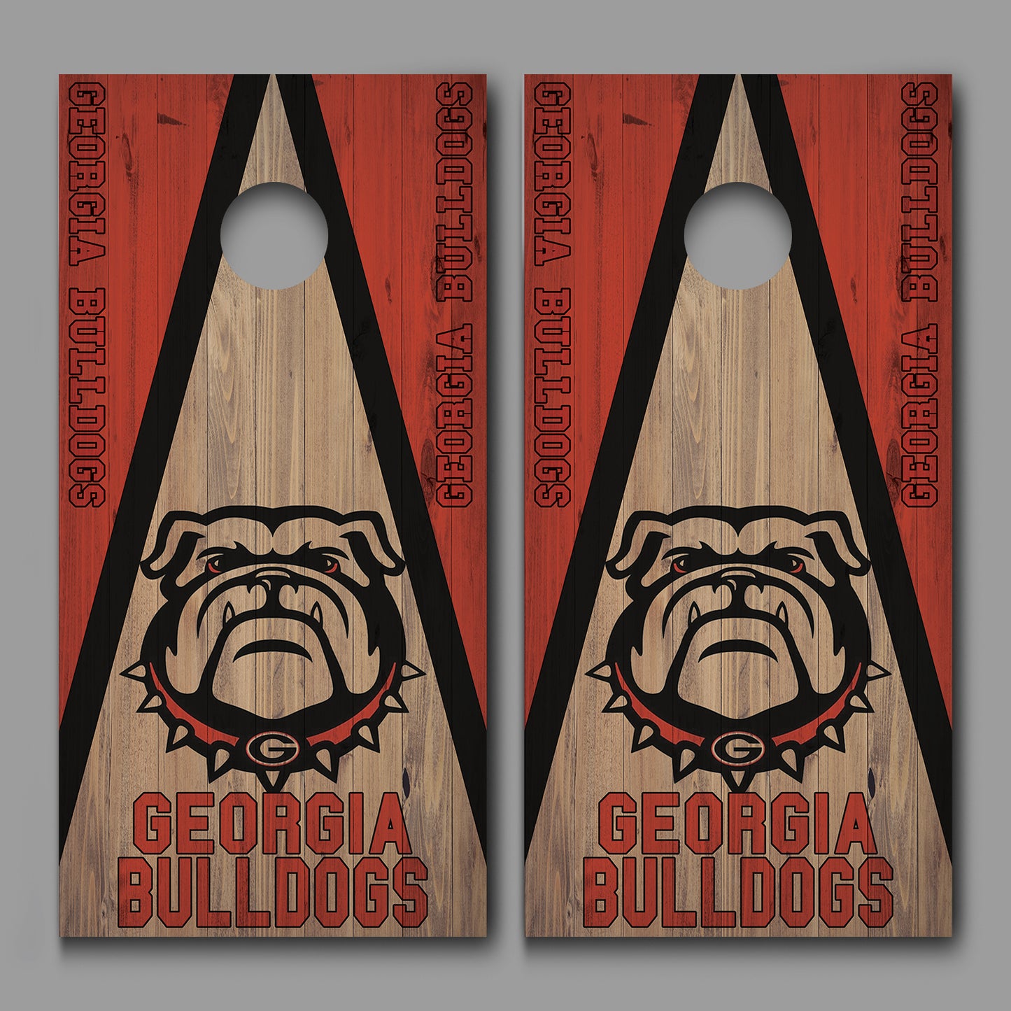 Georgia Bulldogs Design D Corn Hole board decal wrap