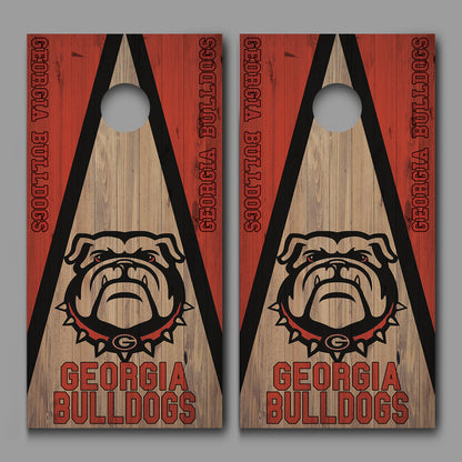Georgia Bulldogs Design D Corn Hole board decal wrap