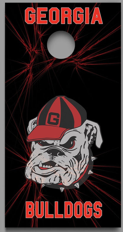 Georgia Bulldogs Corn Hole board decal wrap