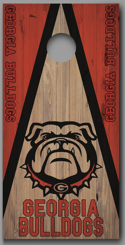 Georgia Bulldogs Design D Corn Hole board decal wrap