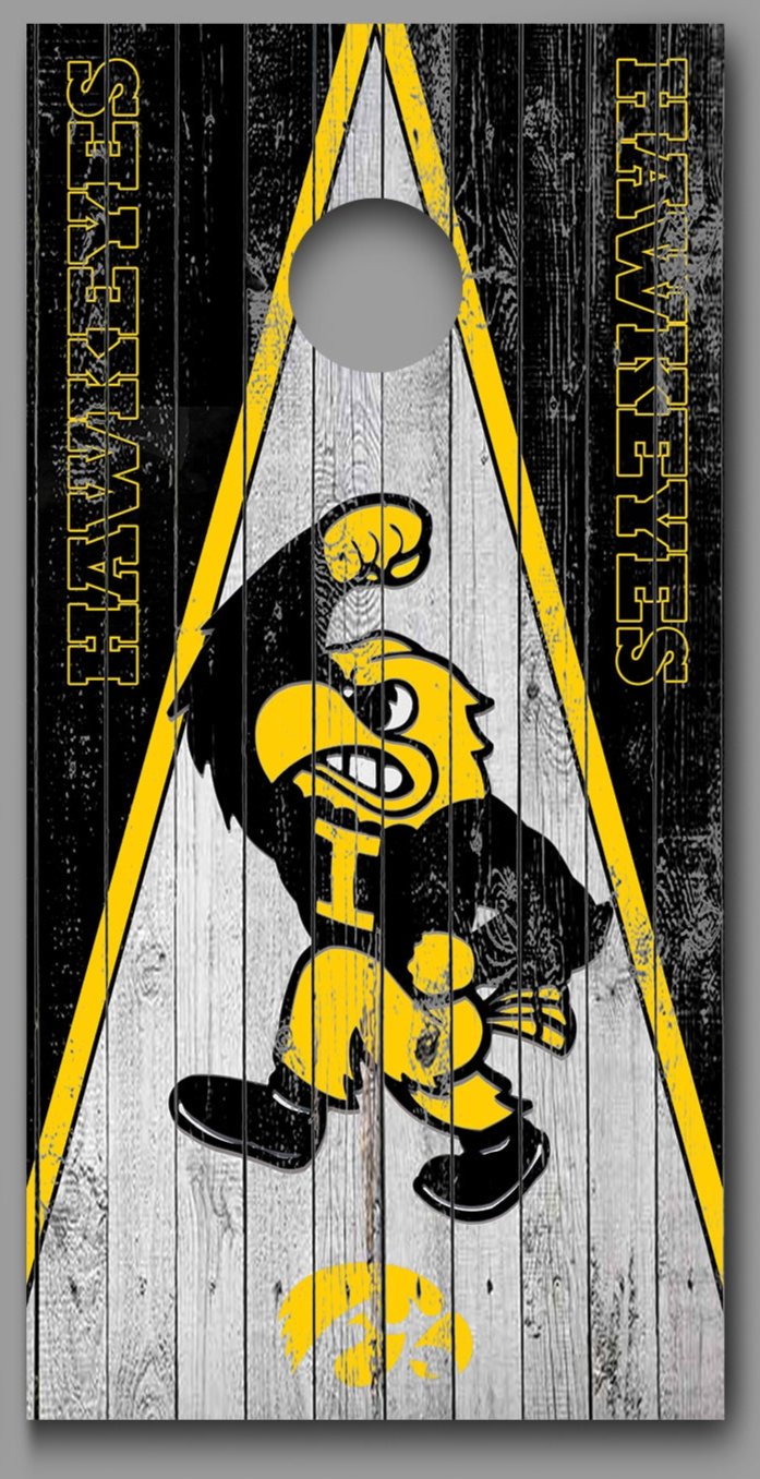 University of Iowa Corn hole Board Decal Wrap